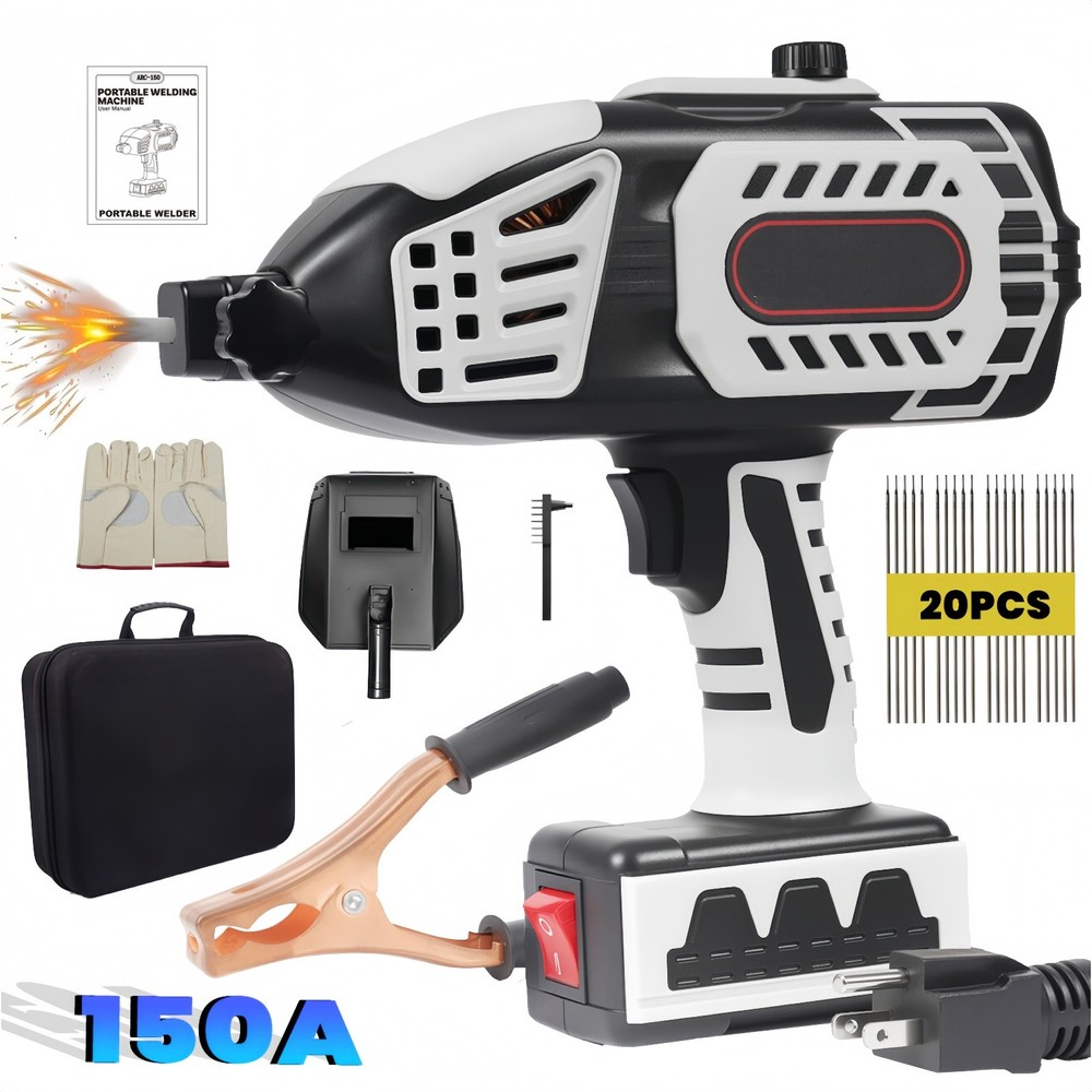 110V Handheld Welding Machine Versatile Welding Kit with Welding Mask - Grey