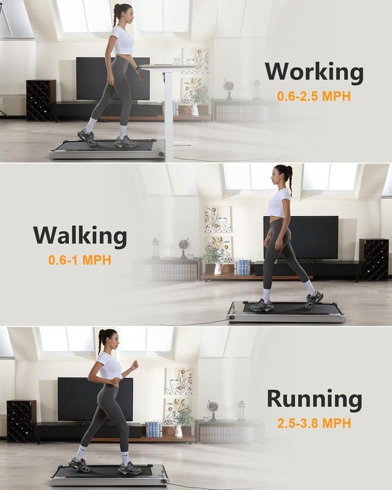Folding Treadmill,Portable Treadmill With LCD Display & Pulse Detection for Home