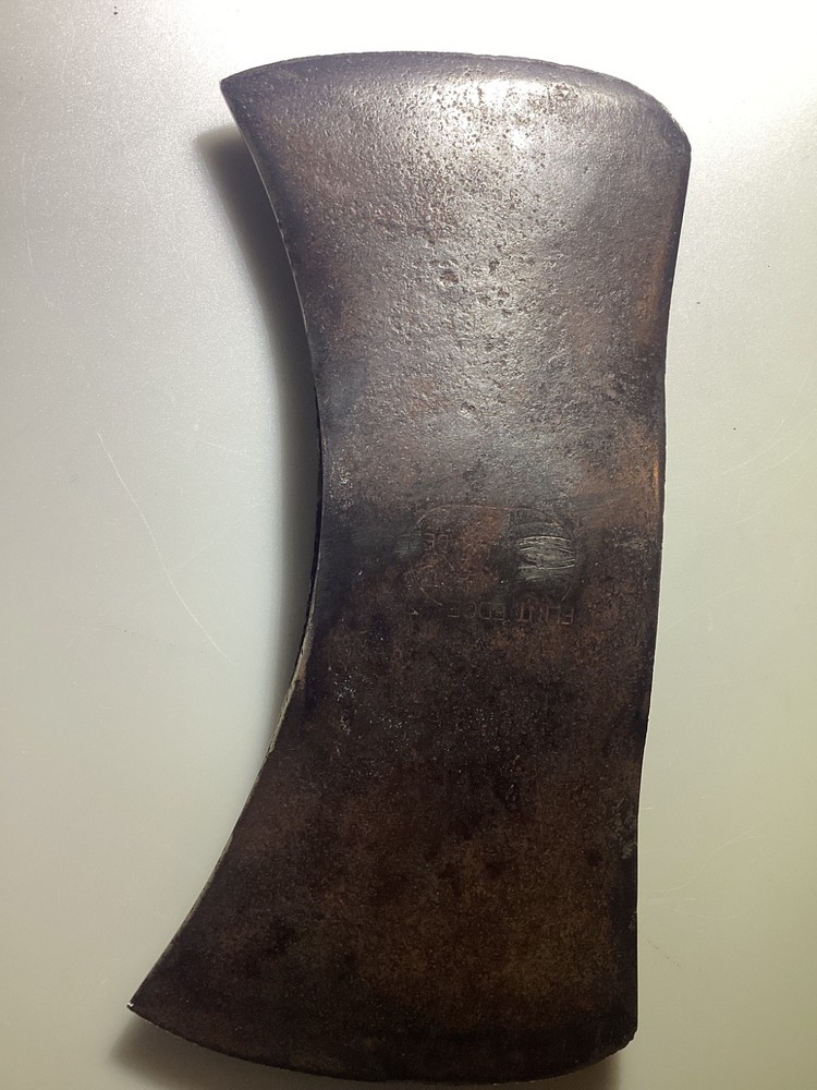 “Flint Edge Best Axe Made”ManLogo True Temper Kelly Works Double Bit Axe