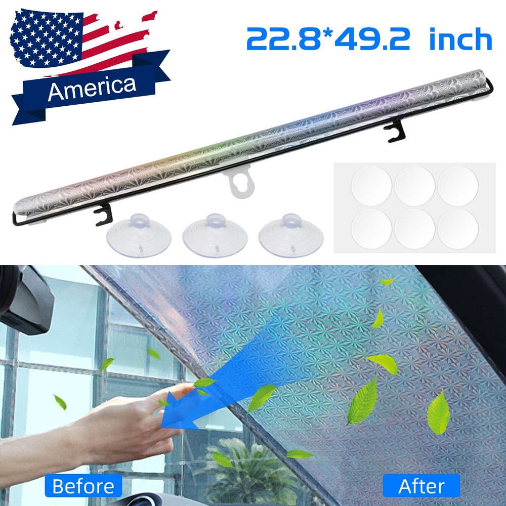 Retractable Car Auto Front Windshield Sun Shade Window Cover Roll Curtain Visor