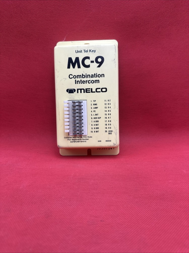 Vintage Melco Unit Tel Key MC-9 Combination Intercom , Free Shipping