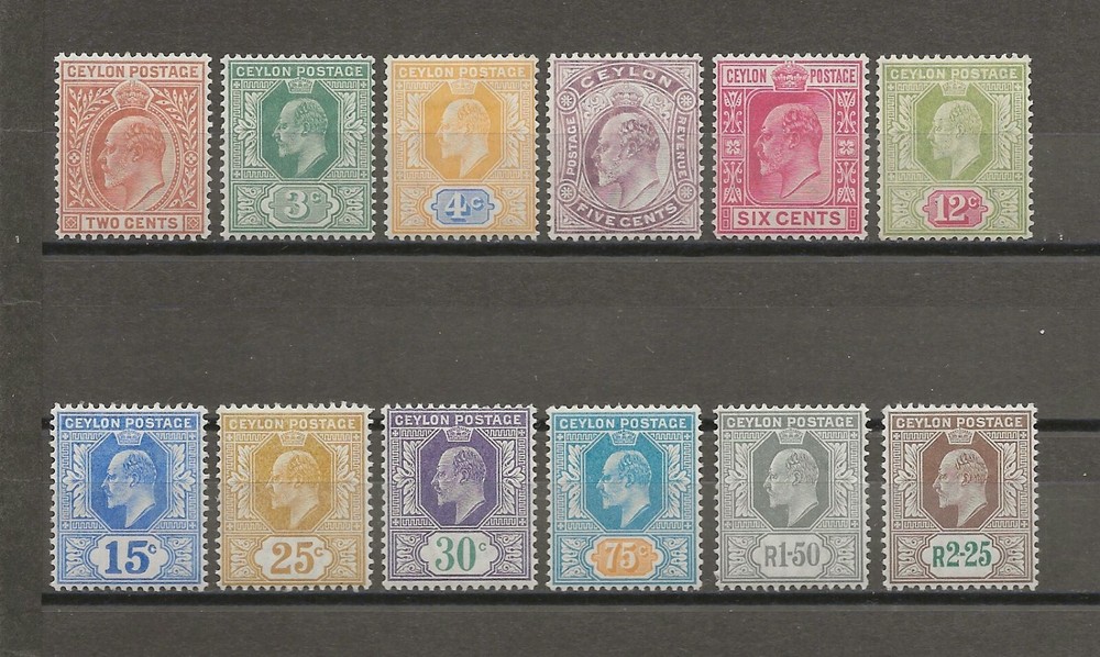 CEYLON 1903/05 SG 265/276 MINT