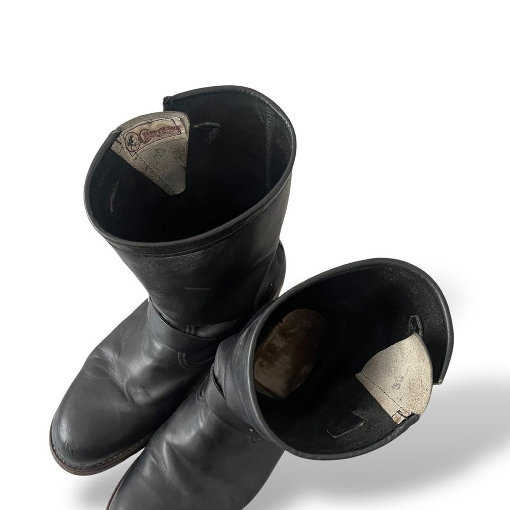 Chippewa Boots 27899 Leather Black Engineer Boots Size 10E
