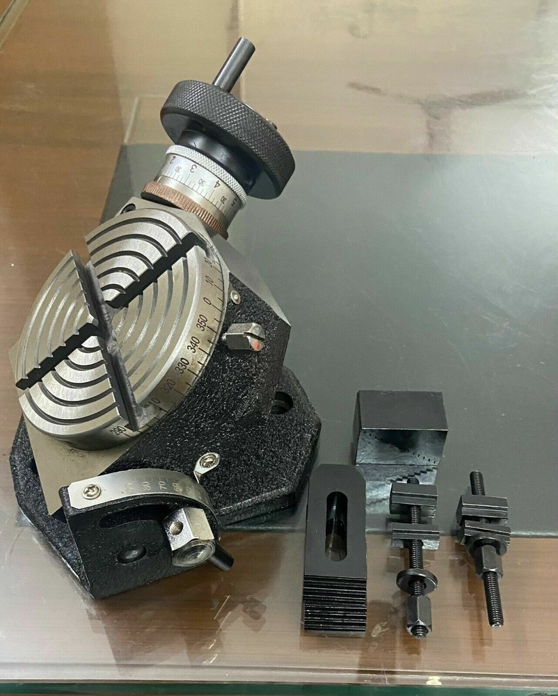 4" PRECISION TILTING ROTARY TABLE w. CLAMPING KIT BLUEFOX