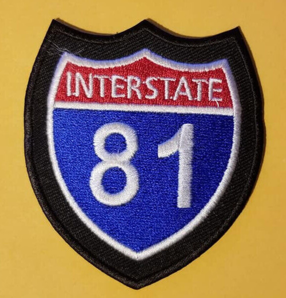 US Primary Interstate 81 Highway approx  2.75x3" Embroidered Patch