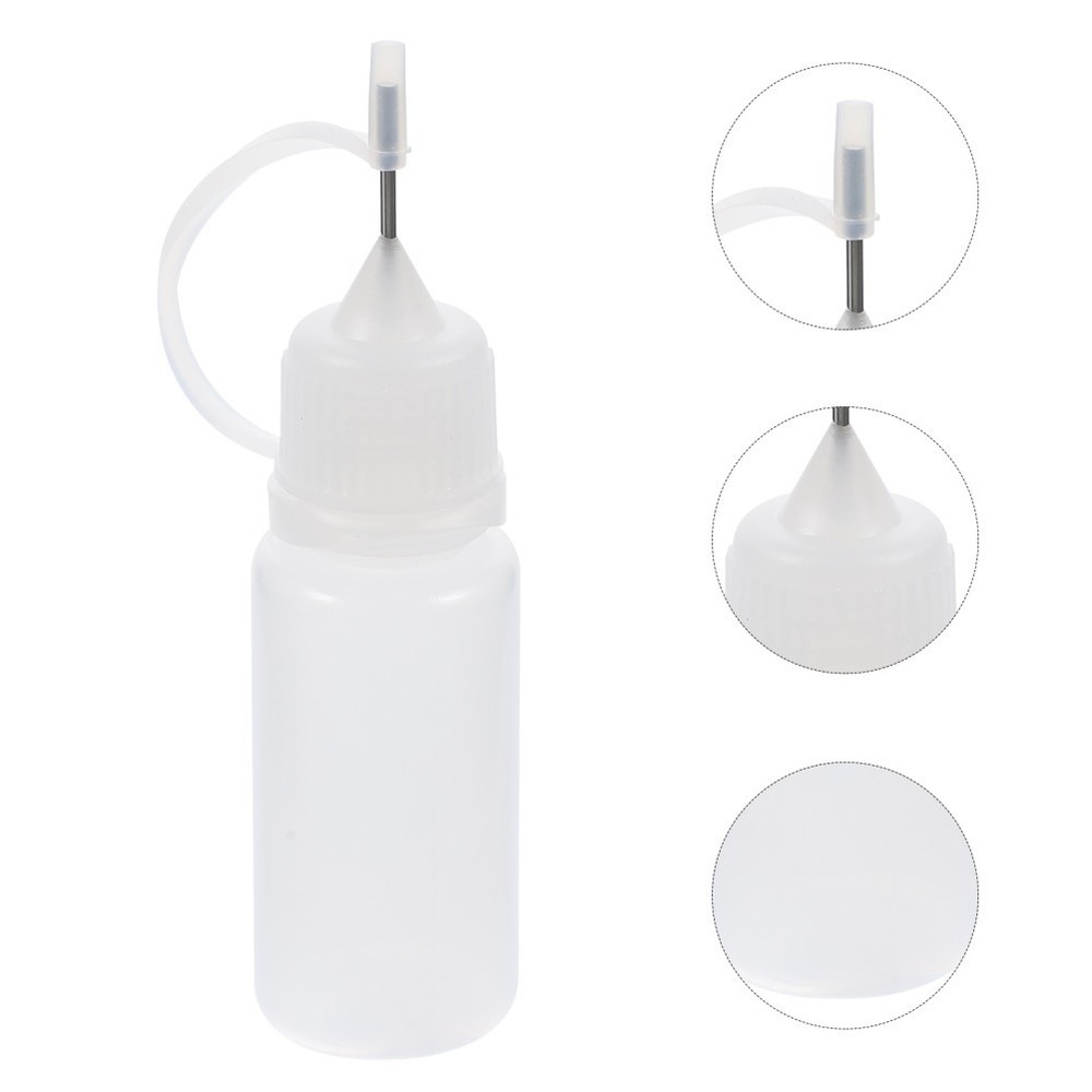 10 Pcs Squeeze Pointed Bottles Applicator with Tips Precision Nozzle Crafts