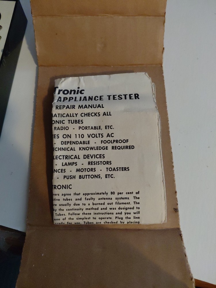 Vintage testronic tester