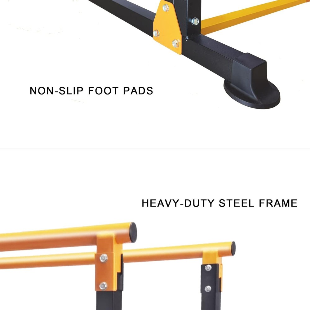 Heavy-Duty 600 LBS Multi-Function Dip Station for Home Gym - Dips, Pull-Ups