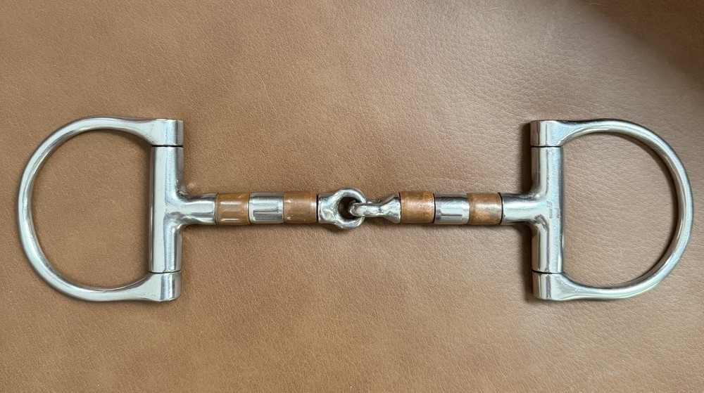 Horze Copper Roller D-Ring Snaffle Bit, Used, Size: 5, 5