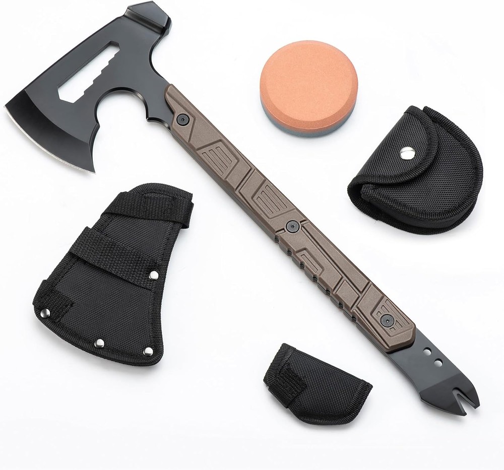 Camping Axe 17" Camping & Survival Hatchet W/ Sheath & Sharpening Stone Camping