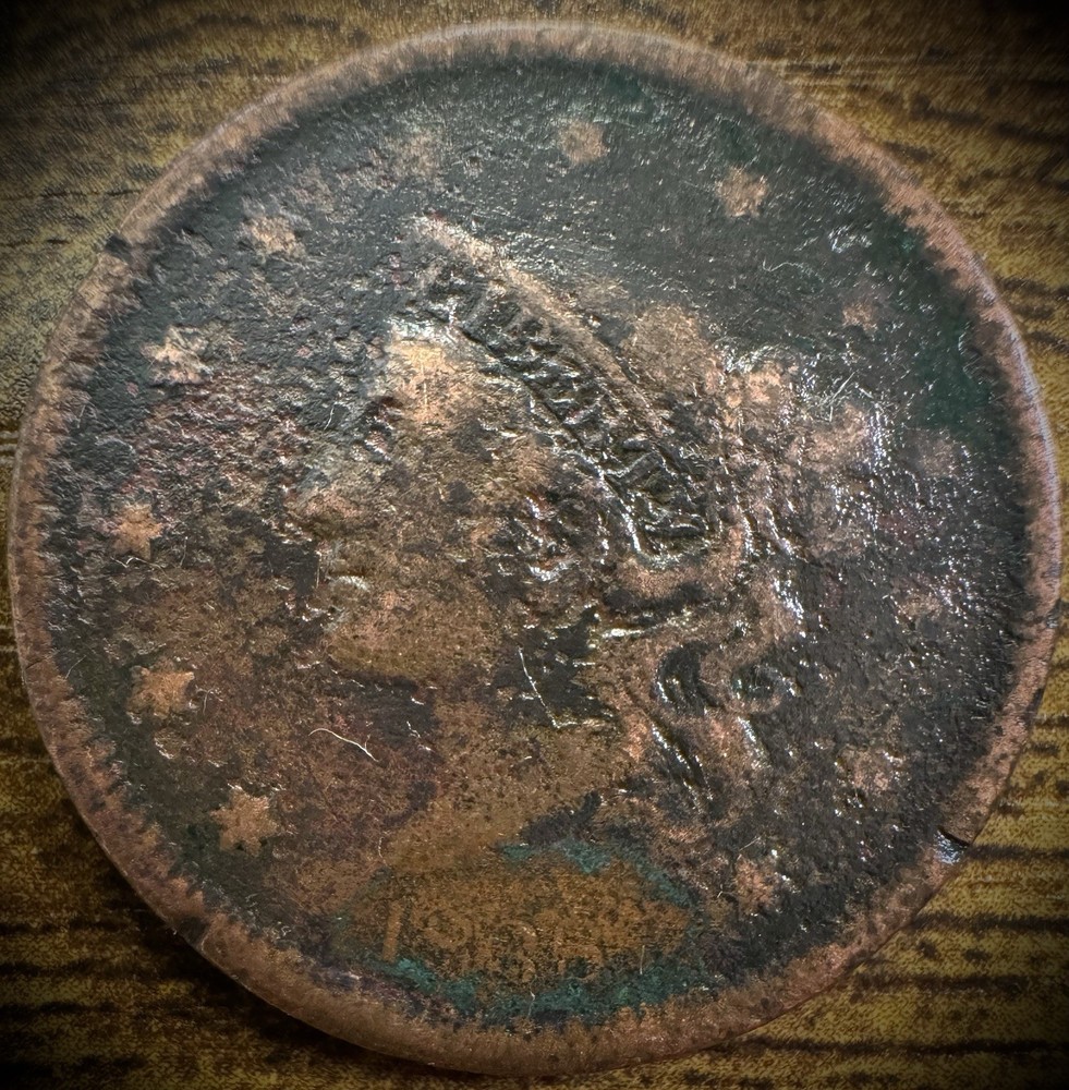 1838 Large Cent Coronet Head Matron Style