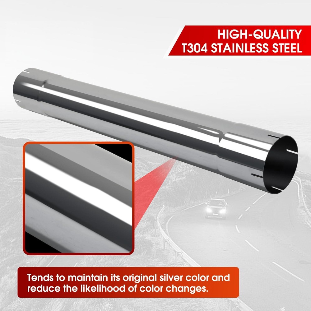 T304 SS 4" Muffler Delete / Replacement Straight Exhaust Pipe 30"