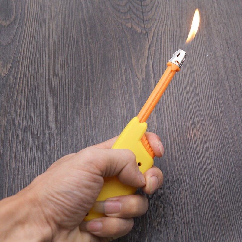Candle Lighter Long Neck Adjustable Butane Refillable Lighters Kitchen Igniter