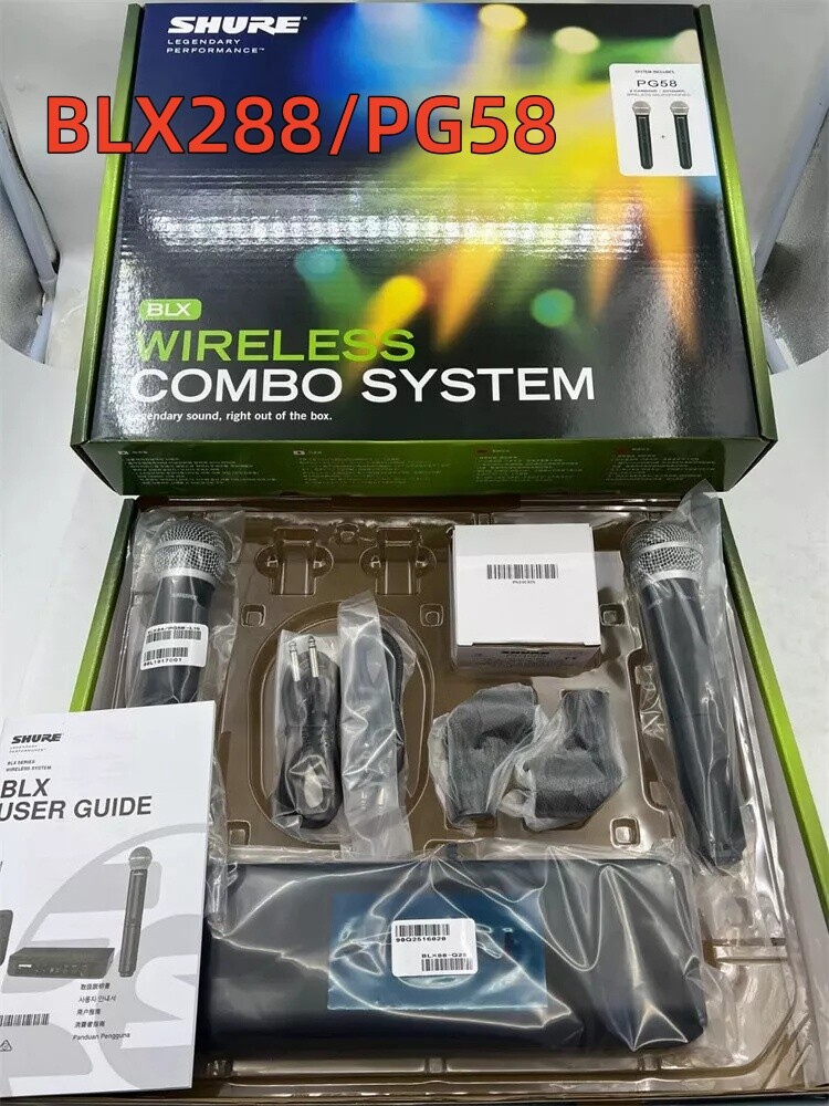 New BLX288/PG58 Handheld Wireless Microphone System Come with 2 Microphone US