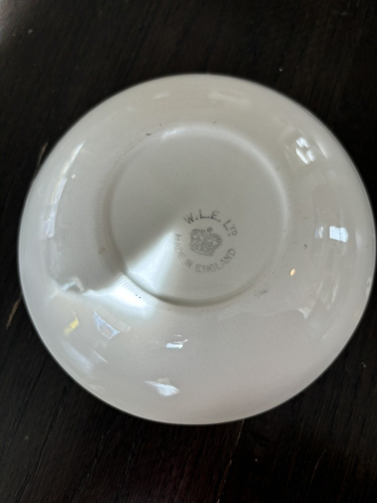 WLE Transferware Bowl With English Shepherd Sheepdog
