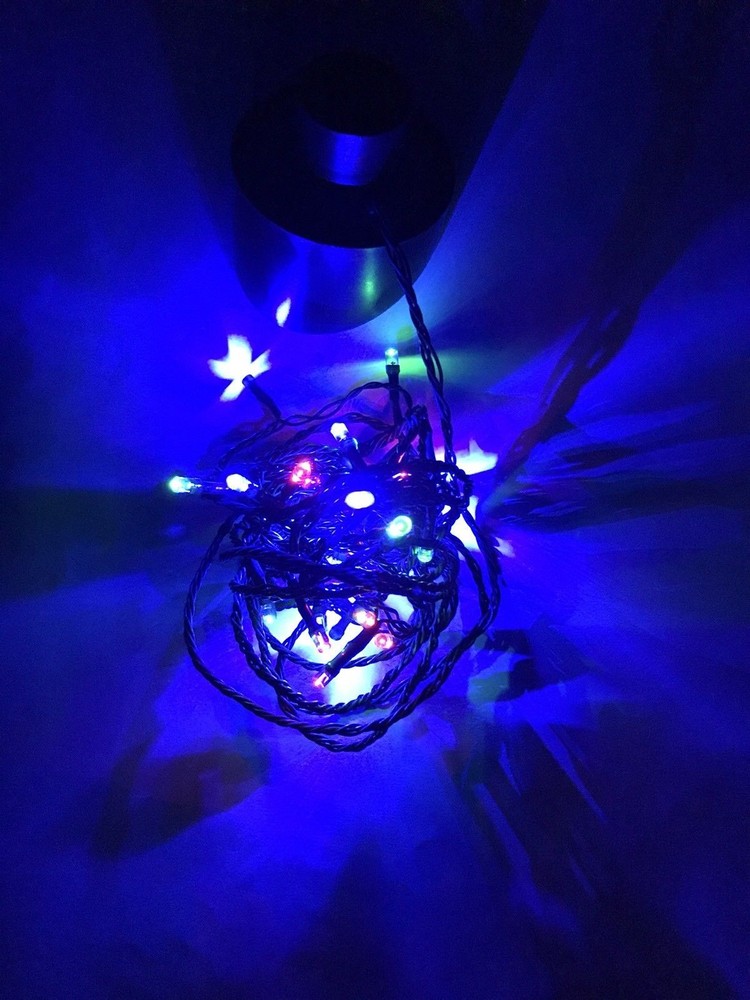 2 Solar Path String Light 30 LED 3 Color Constant & Blinking Christmas NEW Rnd