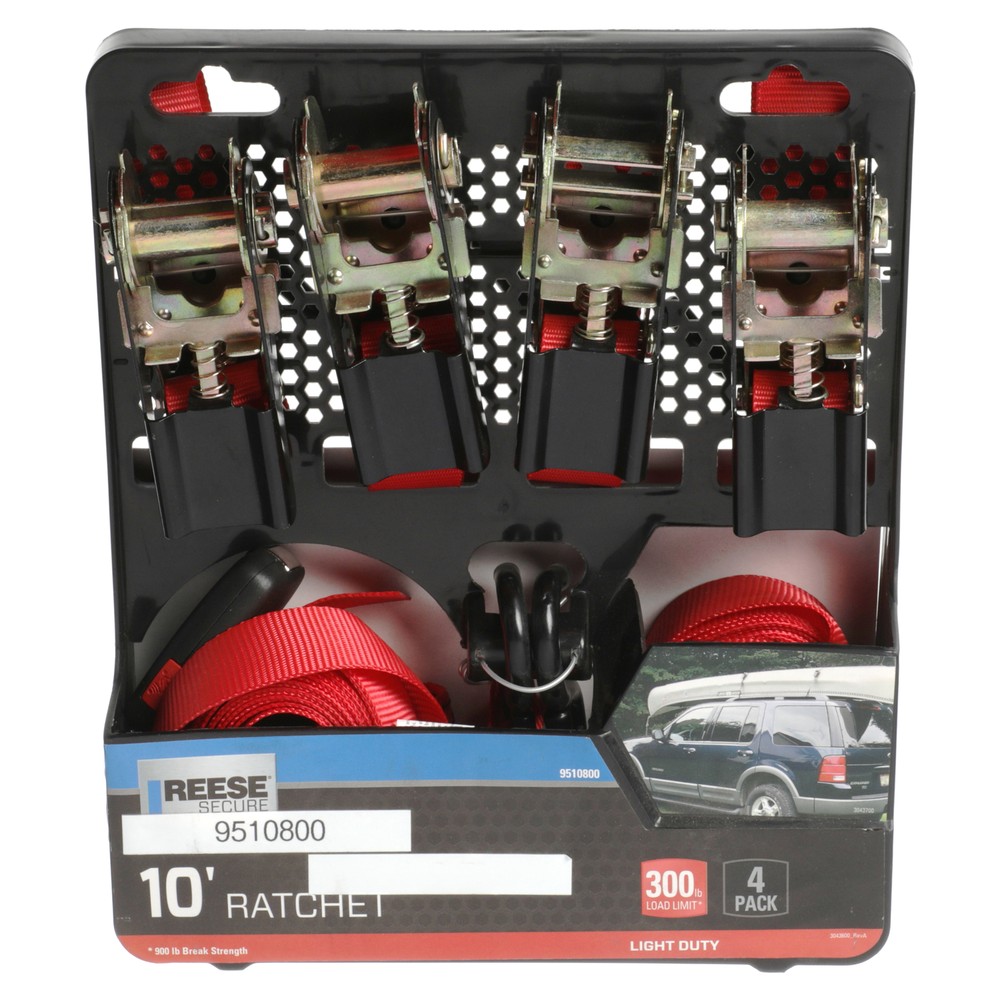 Reese 10' Ratchet Tie Downs 4-pack