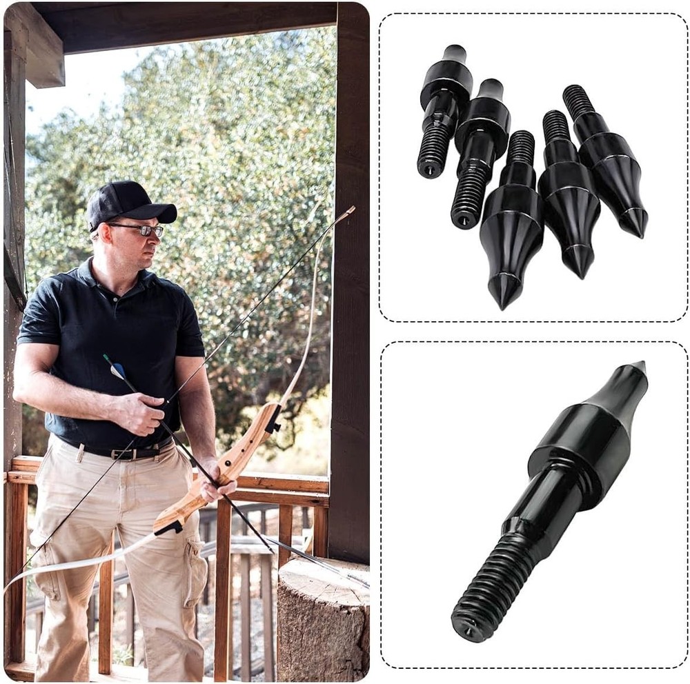 12pcs 100 Grain Field Points Target Practice Crossbow Arrow Points Arrow Tips