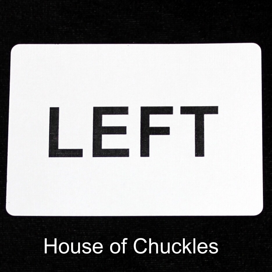 Left, Bicycle Printed Gaff Card, Blank
