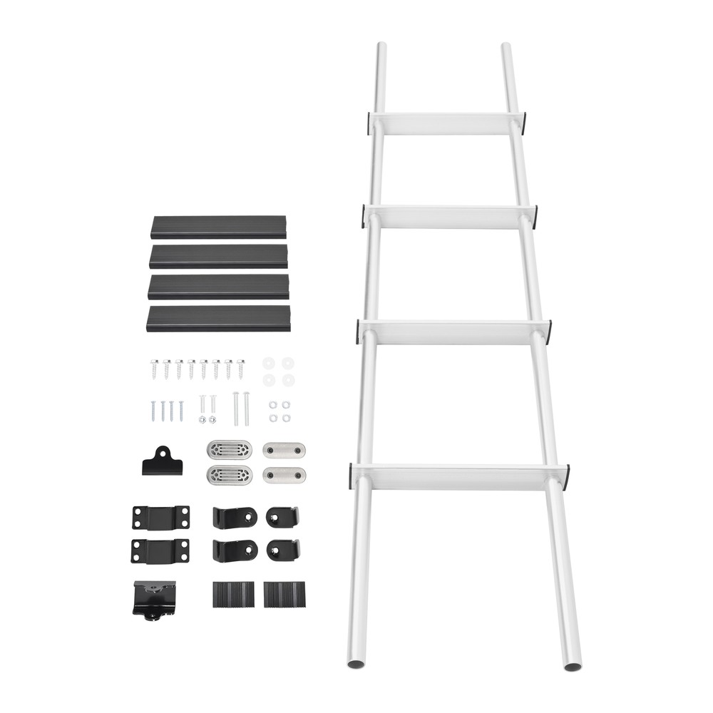 60" Bunk Ladder Aluminum Silver & Black For RV Camper Trailer or Home Garden