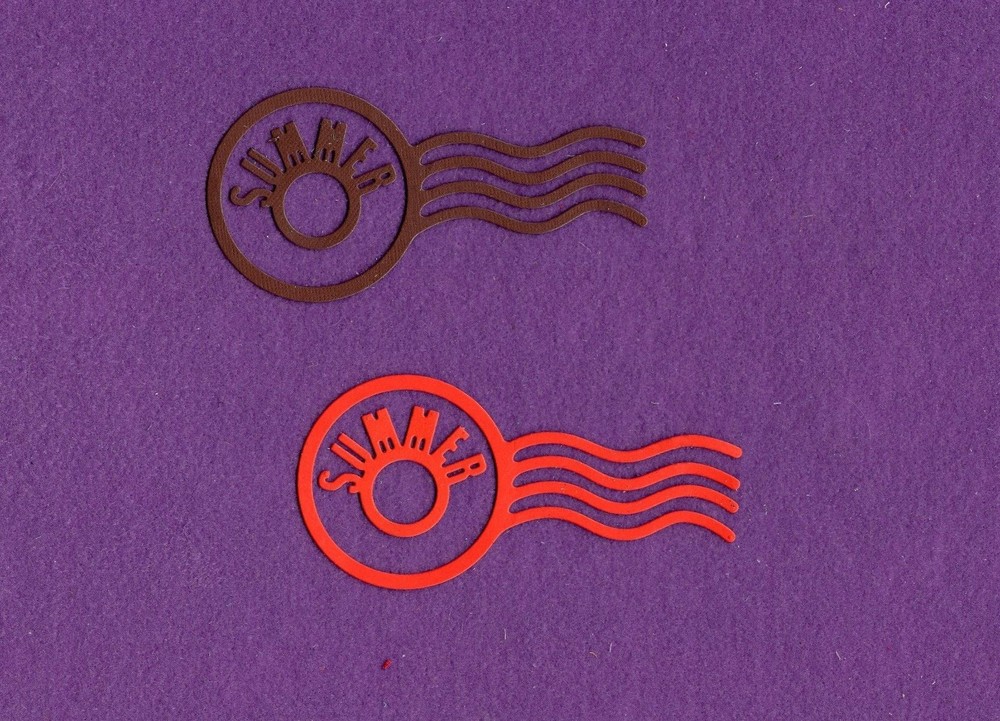 POSTMARK SUMMER die cuts scrapbook cards