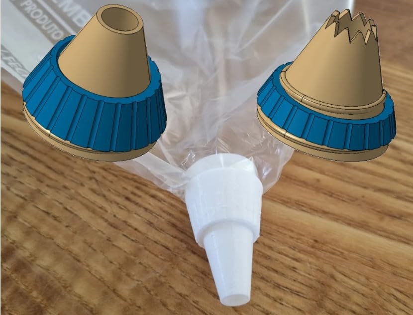SplashNColor Pastry Nozzle Compatible with Ring – Precision Icing Control | S...