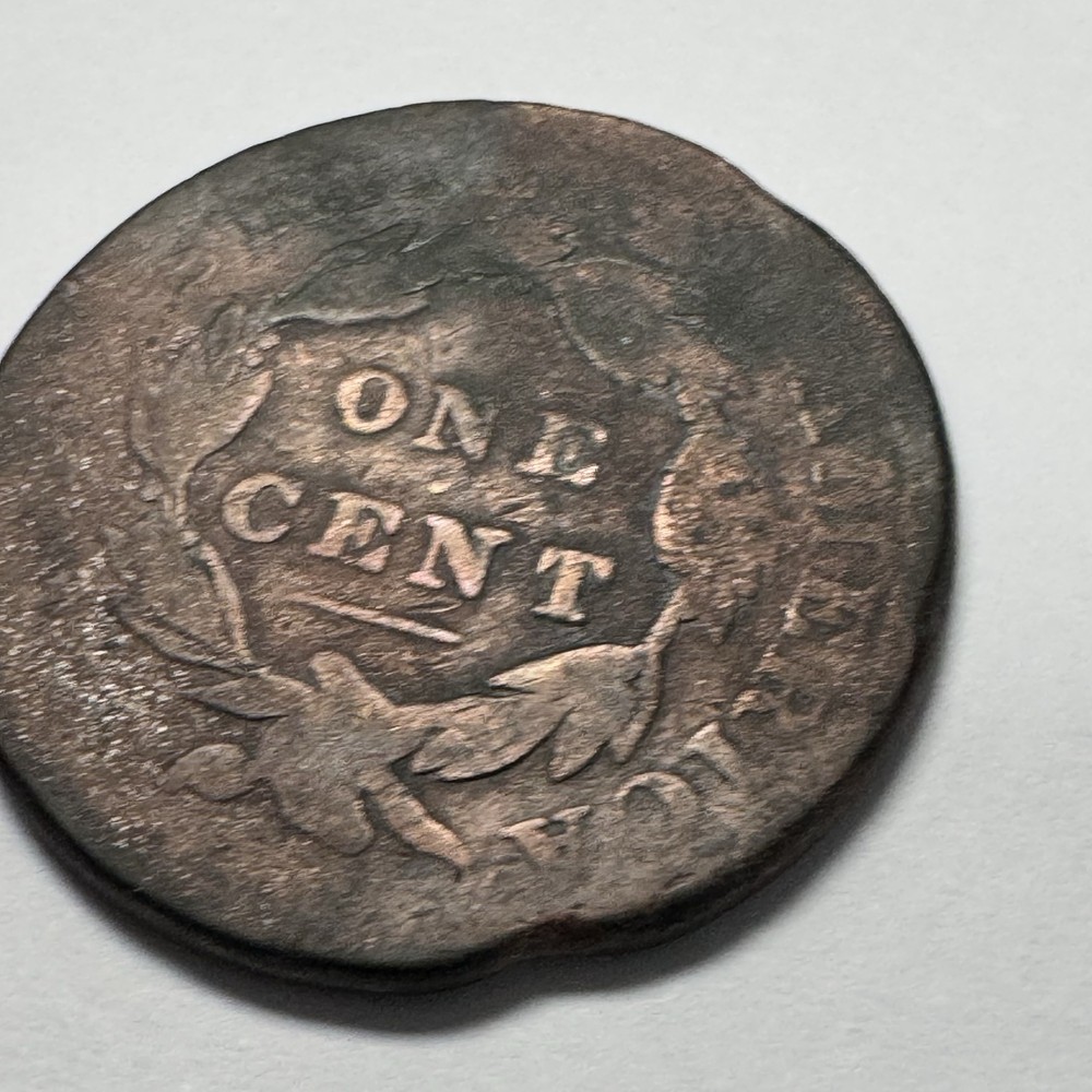 1833 Coronet Head Large Cent US 1C Copper Coin