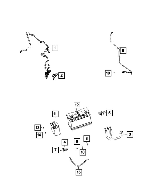 Genuine Mopar Jump Start Wiring 68322414AB