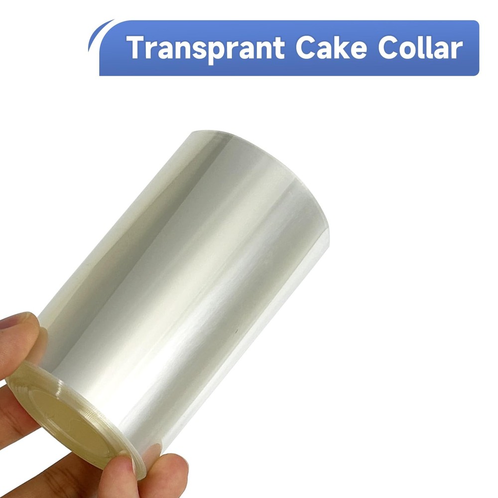 2 PCS 3x394 inch Cake Collars Transparent Acetate Sheet Roll for Baking