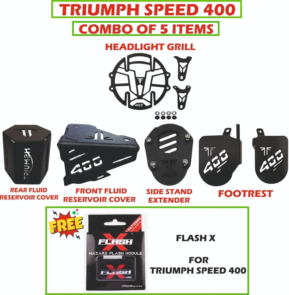 Combo of 5 Items for TRIUMPH SPEED 400