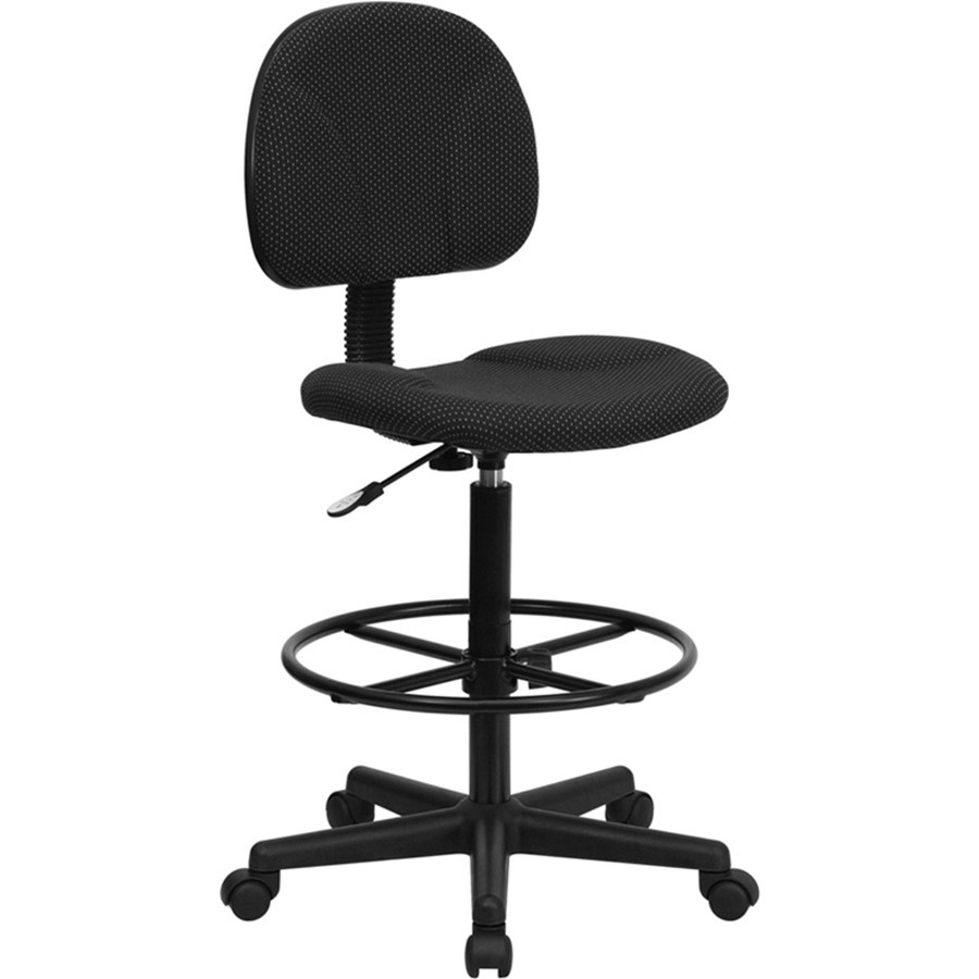 Flash Furniture Black Drafting Stool, Black Patterned - BT-659-BLK-GG