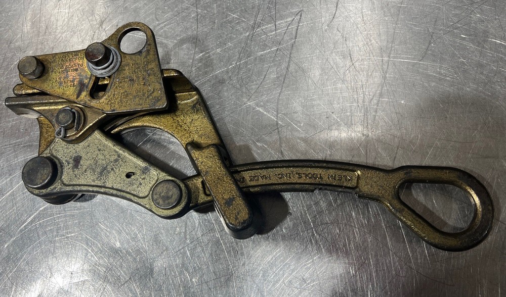 Vintage Klein Tools Grip Cable Wire Puller Cat 1685-31 / 7500LBS Used Surplus