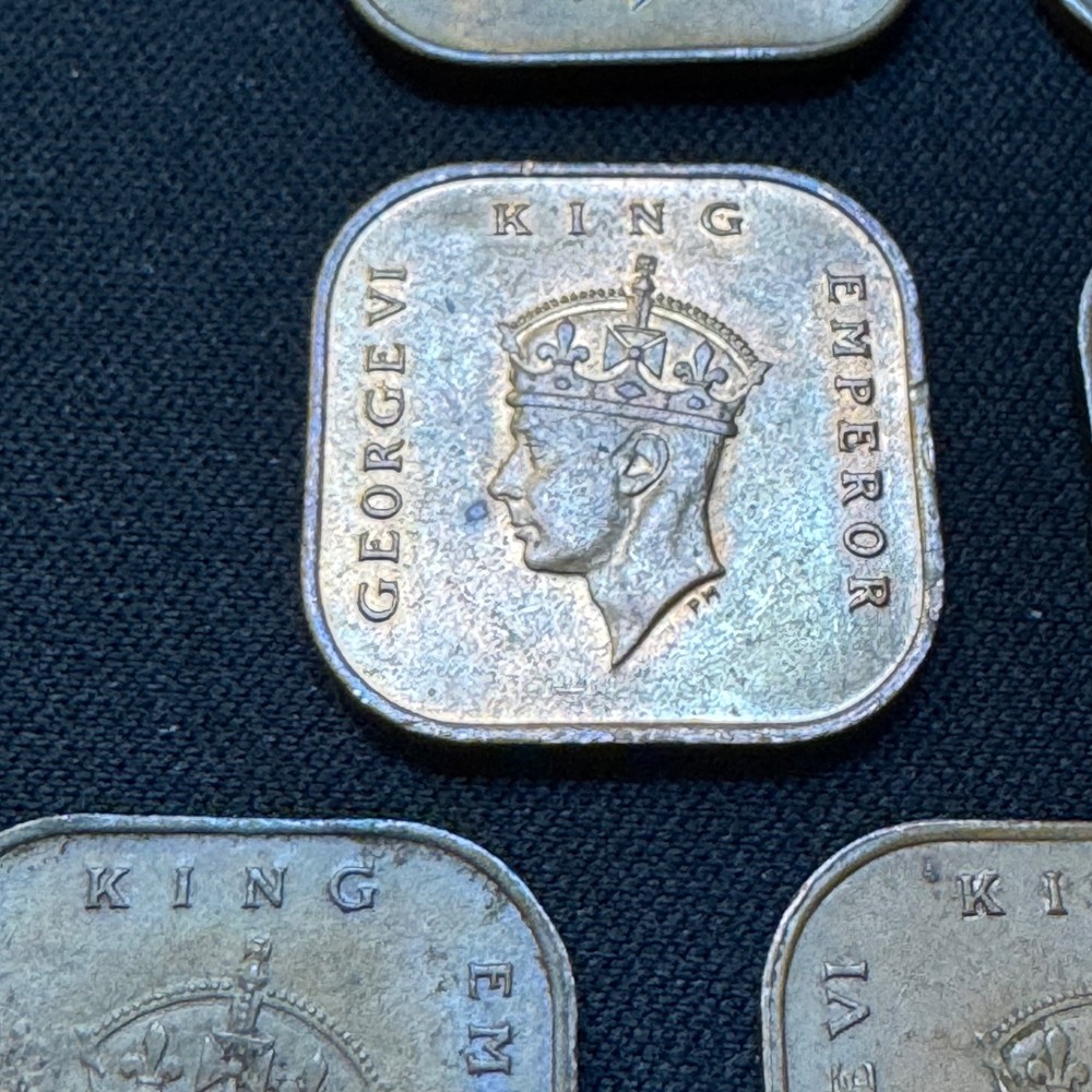 1940 - 1945 Malaya 1 cent collection - Some Uncirculated