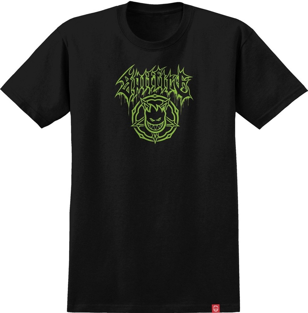 Spitfire Wheels Basic Pentagram Black / Green T-Shirt