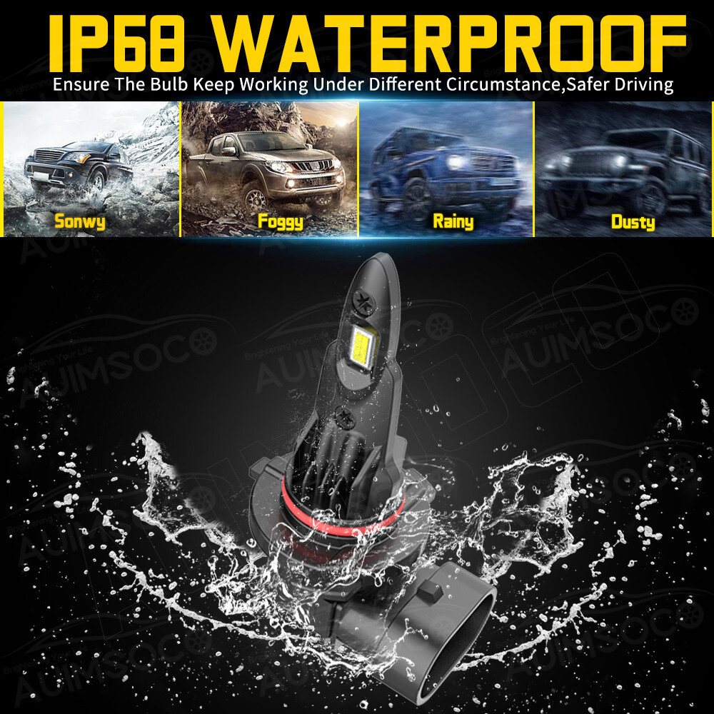 9012 LED Headlight Bulb Kit High Low Beam 6600000LM Super Bright 6500K White