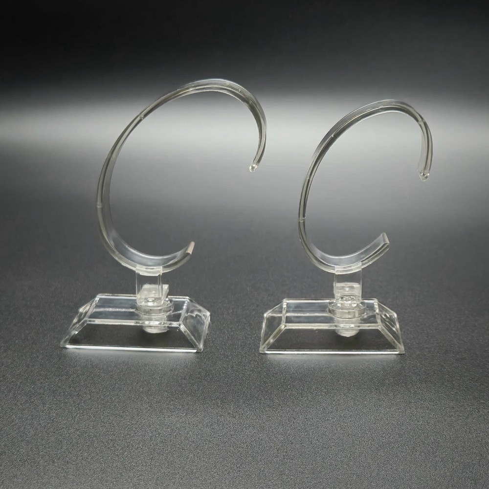 Clear Watch Display Stand - Watch Holder - Microfiber Cloth
