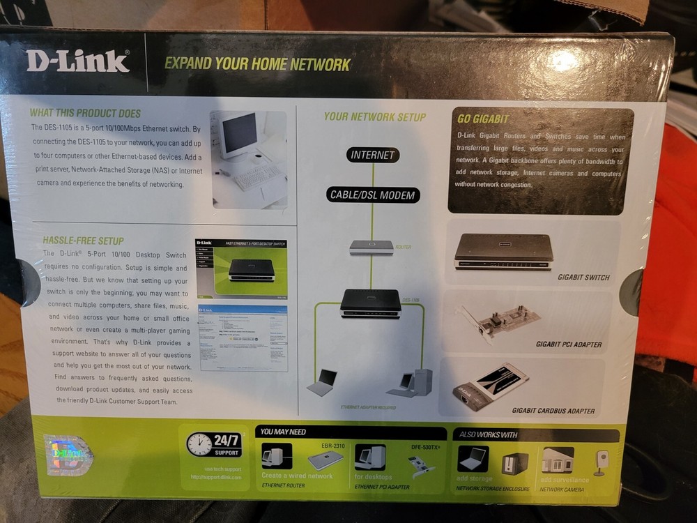 D-Link DES (DES1105) 5-Ports External Switch