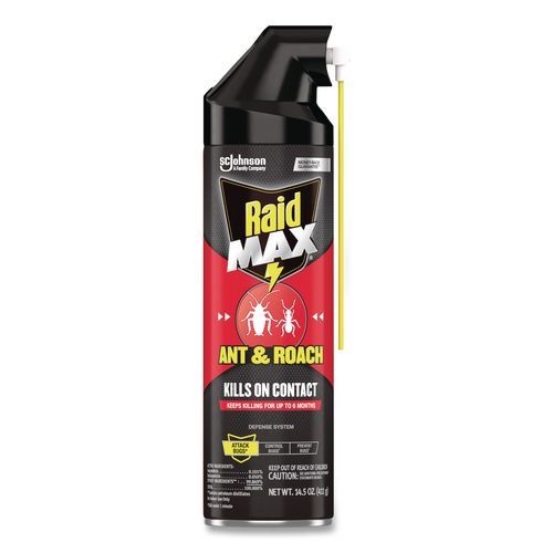Raid 345742 Ant/Roach Killer, 14.5 oz Aerosol Spray, Unscented, 3/Pack