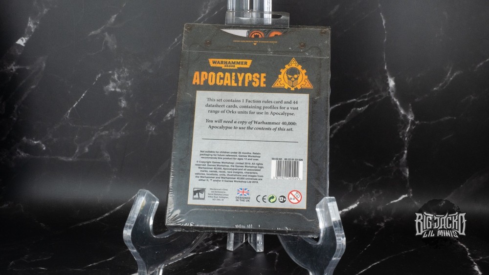 Orks Apocalypse Data Cards Sealed OOP Warhammer 40K