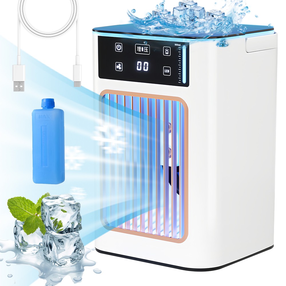 Portable Air Conditioner, 3 in 1 Evaporative Air Cooler/Humidifier/Cooling Fans