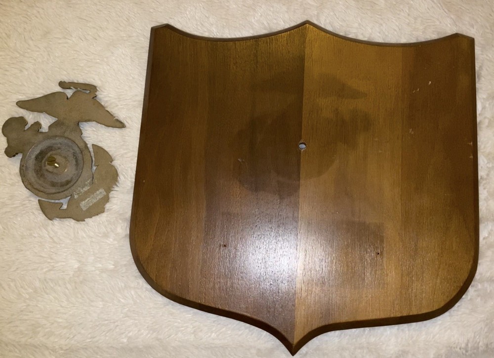 Marine Corps Wall Plaque Solid Brass Eagle Semper Fidelis Symbol Vintage US
