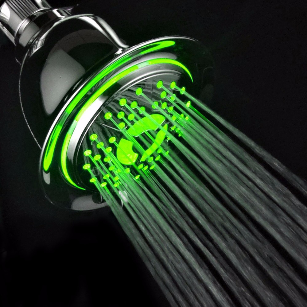 PowerSpa® LED High Pressure Shower Head with 4 Settings