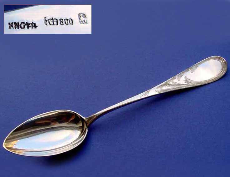 Large Spoon, Gustav Haegermann, 800 Silver, 19th Century G304