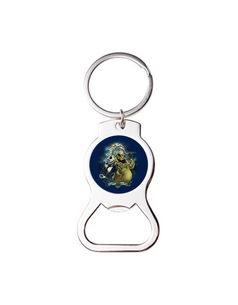 JACK SKELLINGTON OOGIE BOOGIE CUSTOM METAL KEY RING BOTTLE OPENER KEYCHAIN