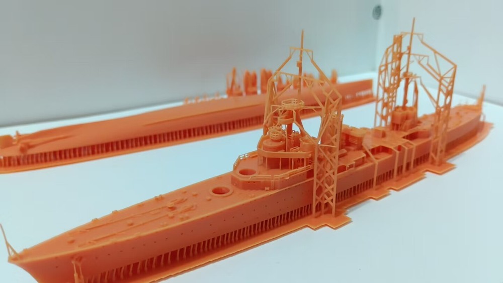 3D Printed 1/700 French Navy Flion 171 Program Light Cruiser Unpainted Model Kit