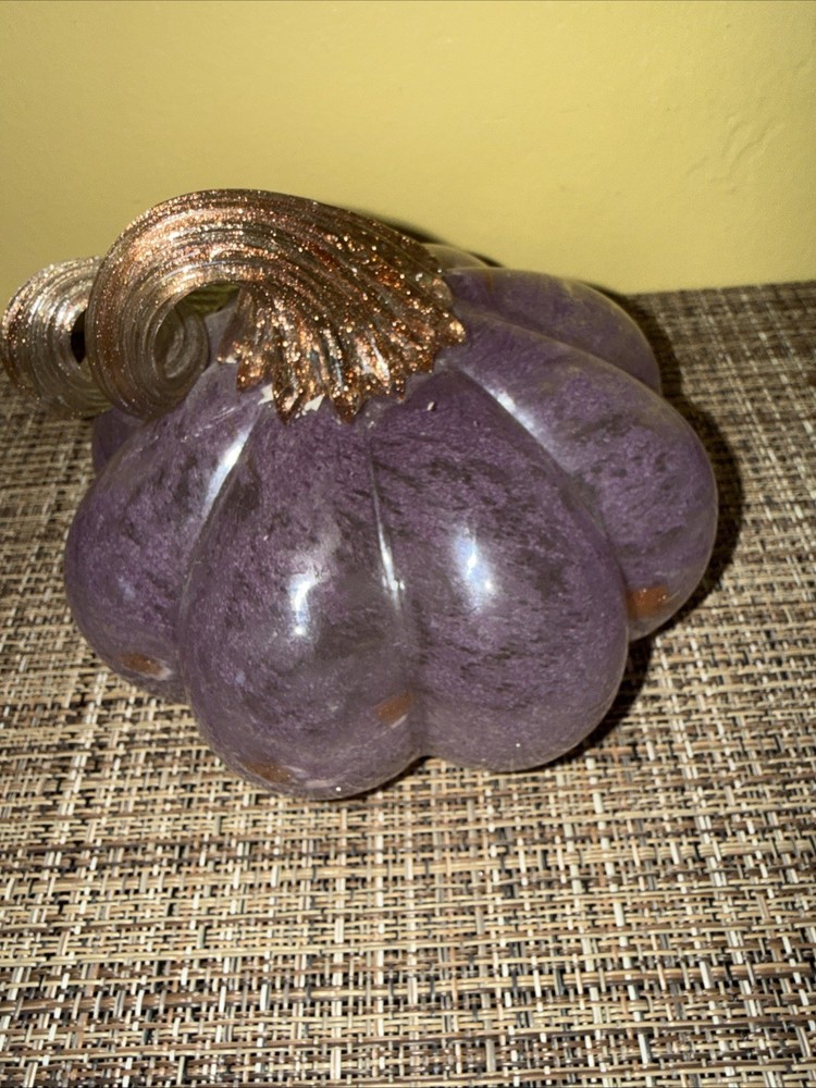 Handblown Glass Pumpkin Purple