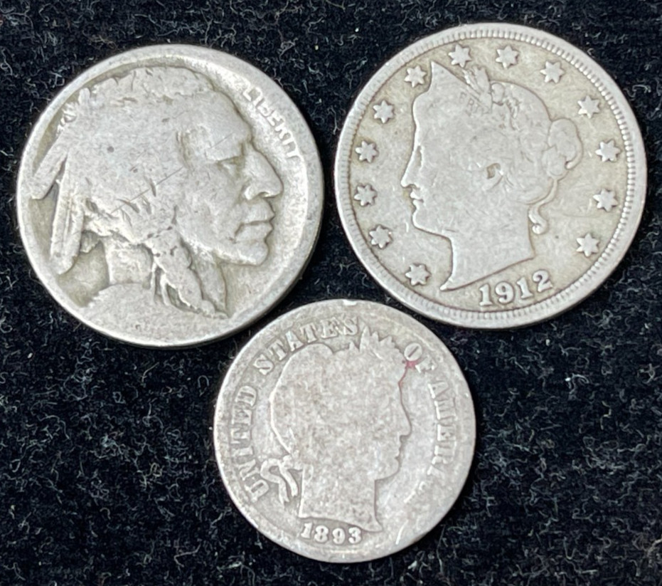 Early US 3 Coins lot