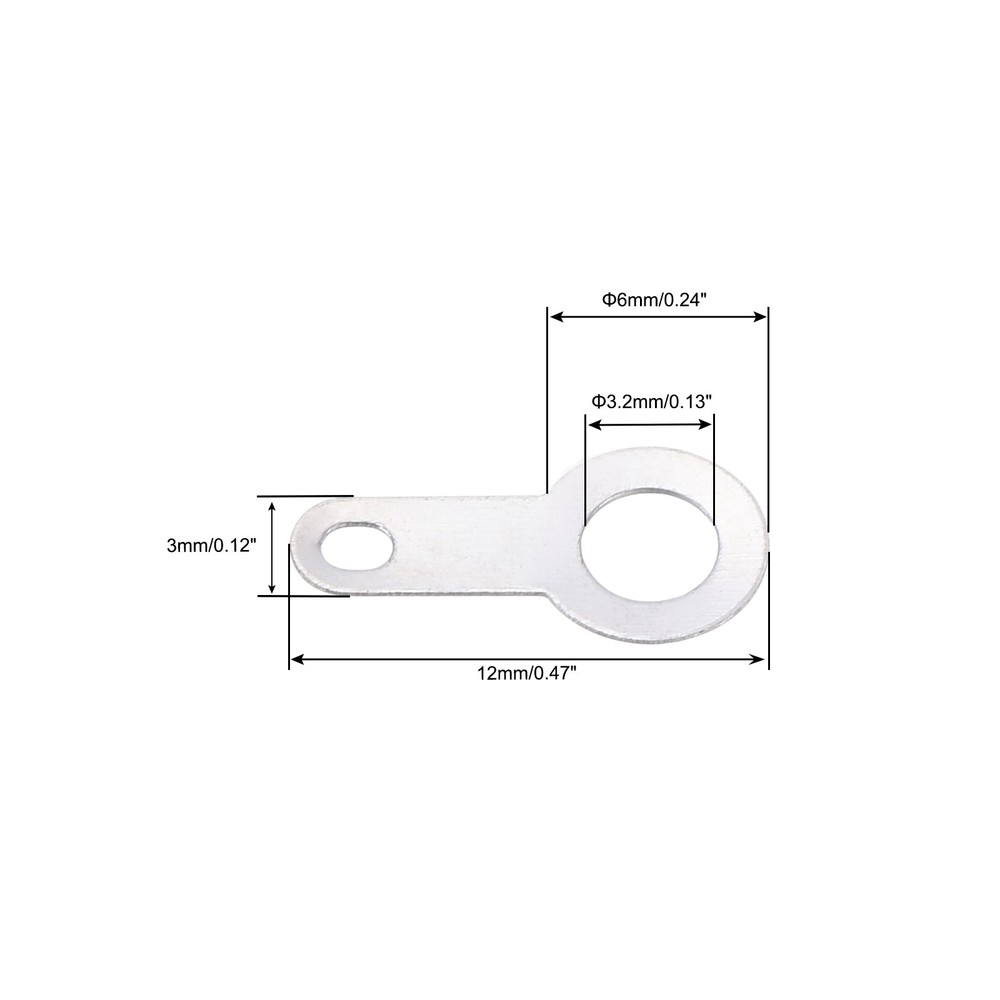 500 x PCB Soldering Lug Plate Ring Terminal 3.2mm Connection Solid Wire