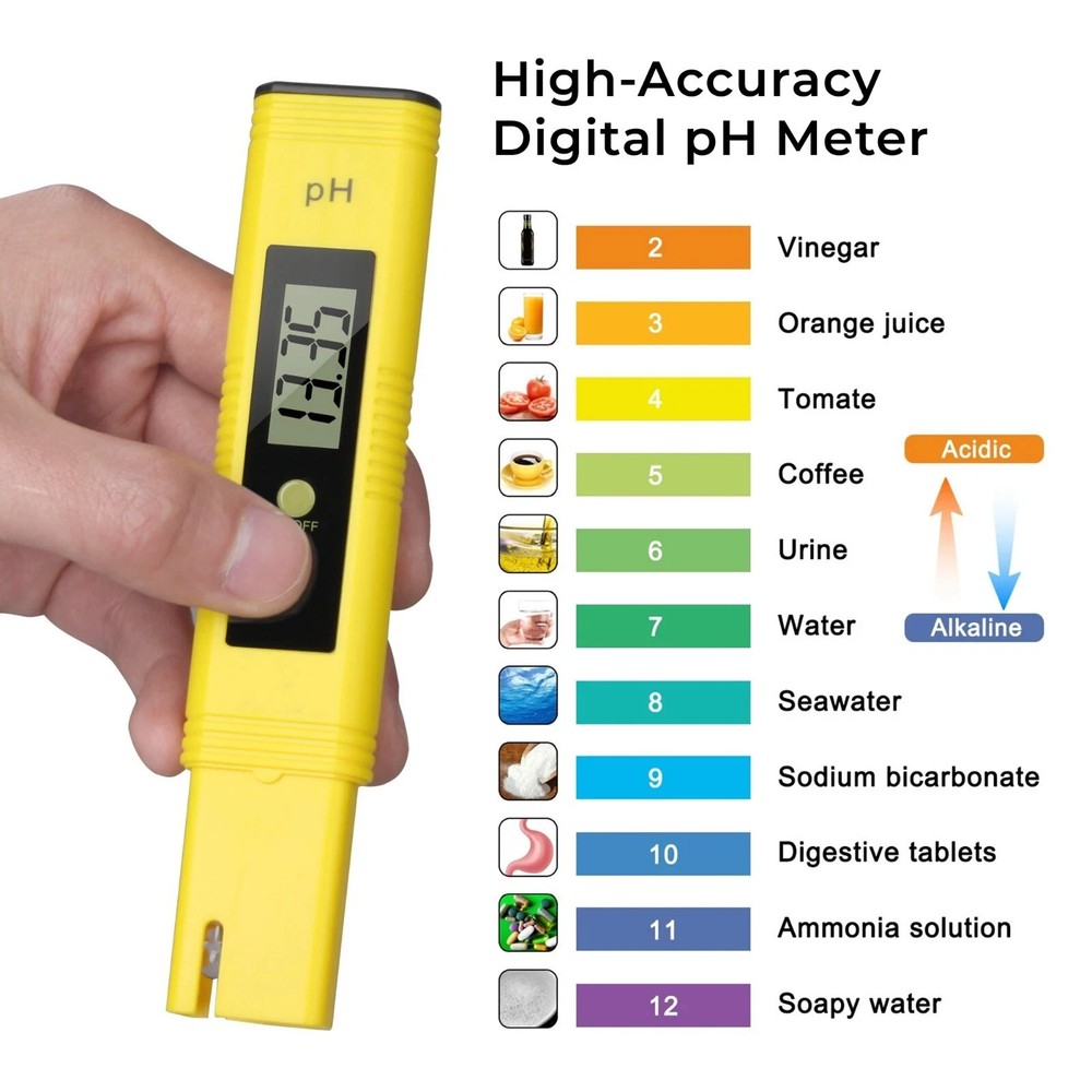 2 PACK Digital Electric PH Meter LCD Tester Pocket Hydroponics Aquarium Water