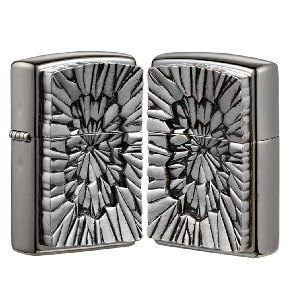 Zippo Lighter Never Stone Nickel Korea Limited Edition Windproof Engraved